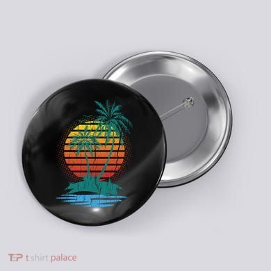 Retro Tropical Island Button