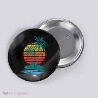 Retro Tropical Island Button thumb 0