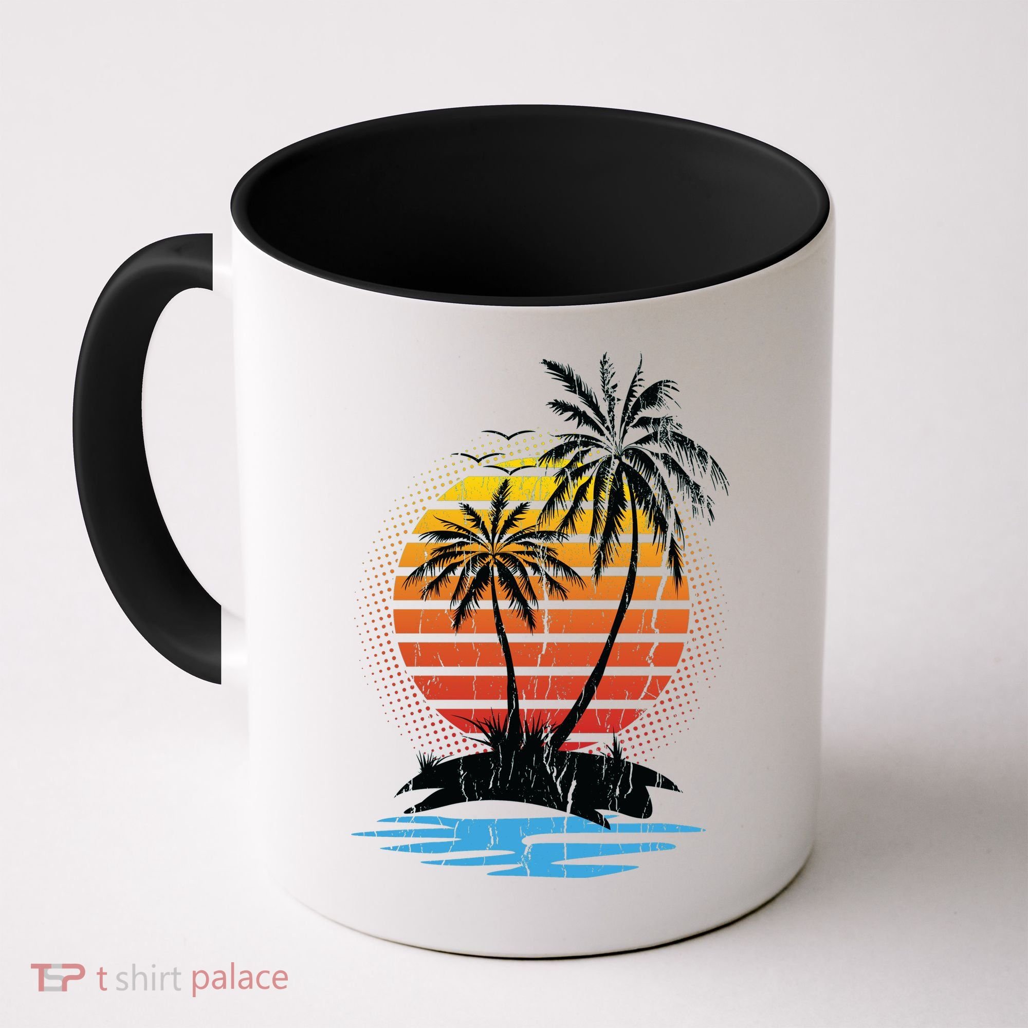Retro Tropical Island Coffee Mug