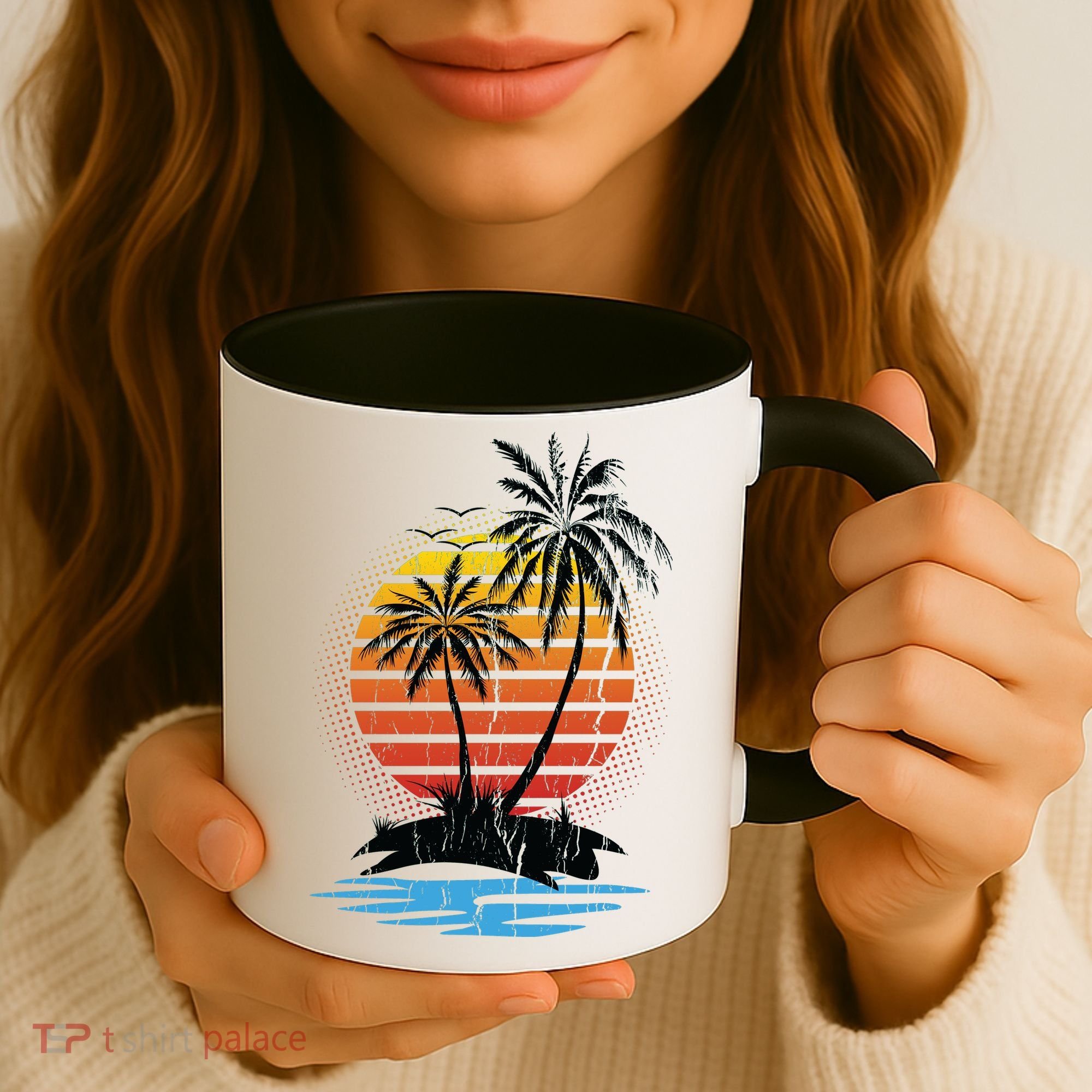 Retro Tropical Island Coffee Mug