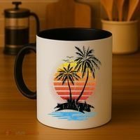Retro Tropical Island Coffee Mug thumb 4
