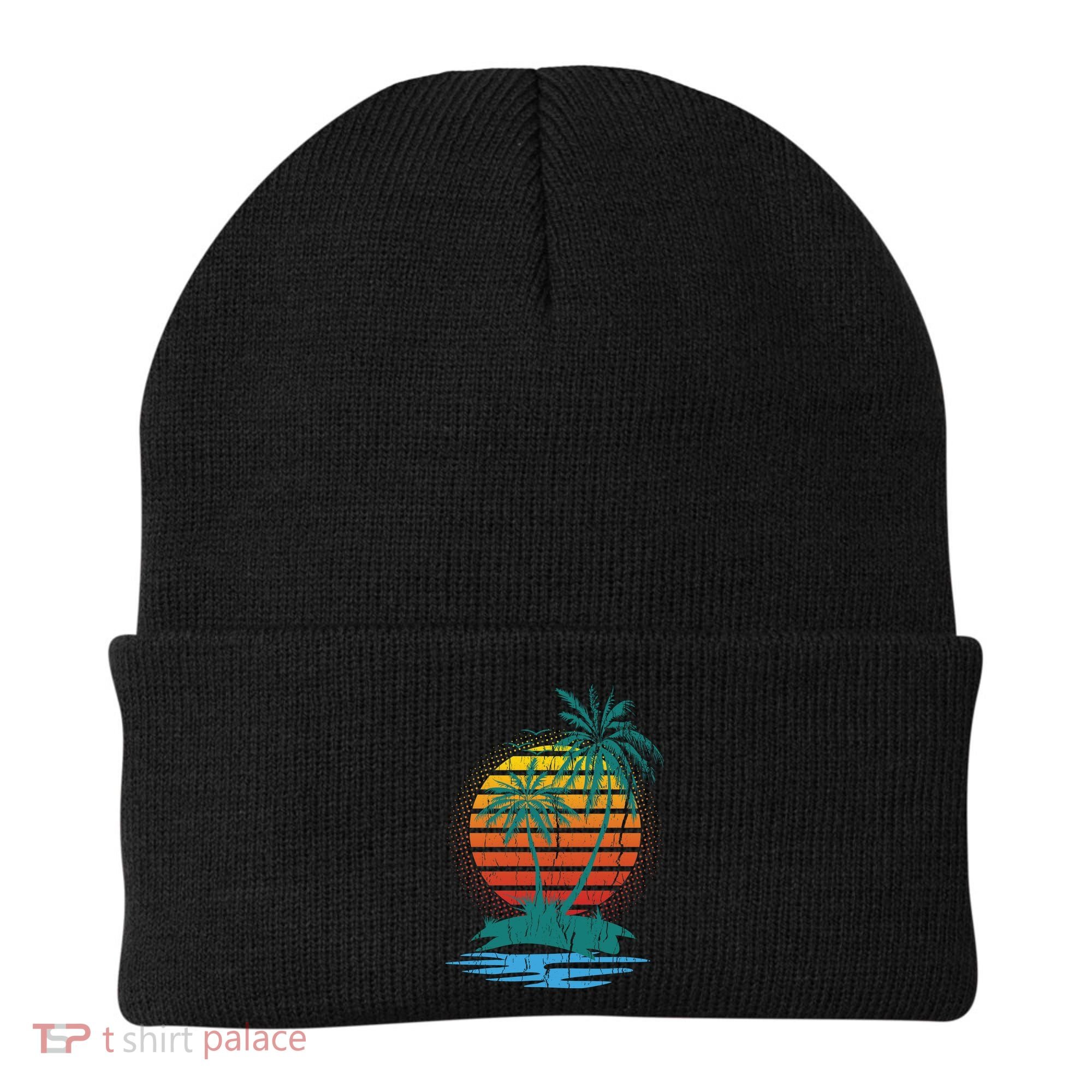 Retro Tropical Island Beanie