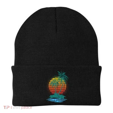 Retro Tropical Island Beanie