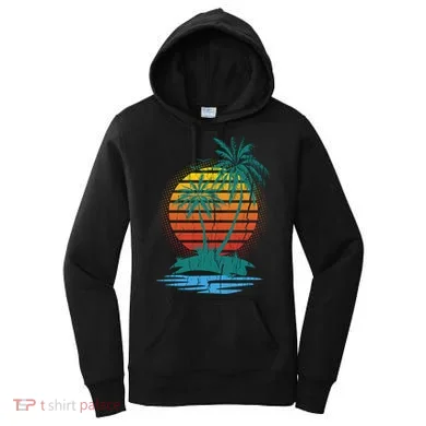 Retro Tropical Island Women's Hoodie