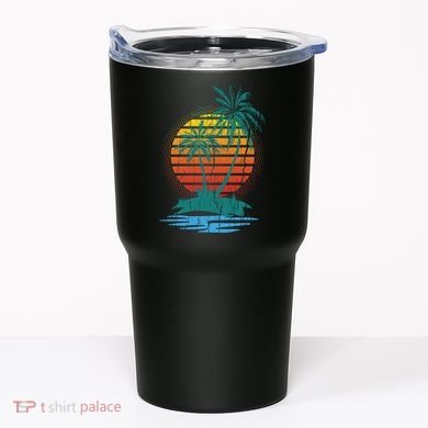 Retro Tropical Island Tumbler