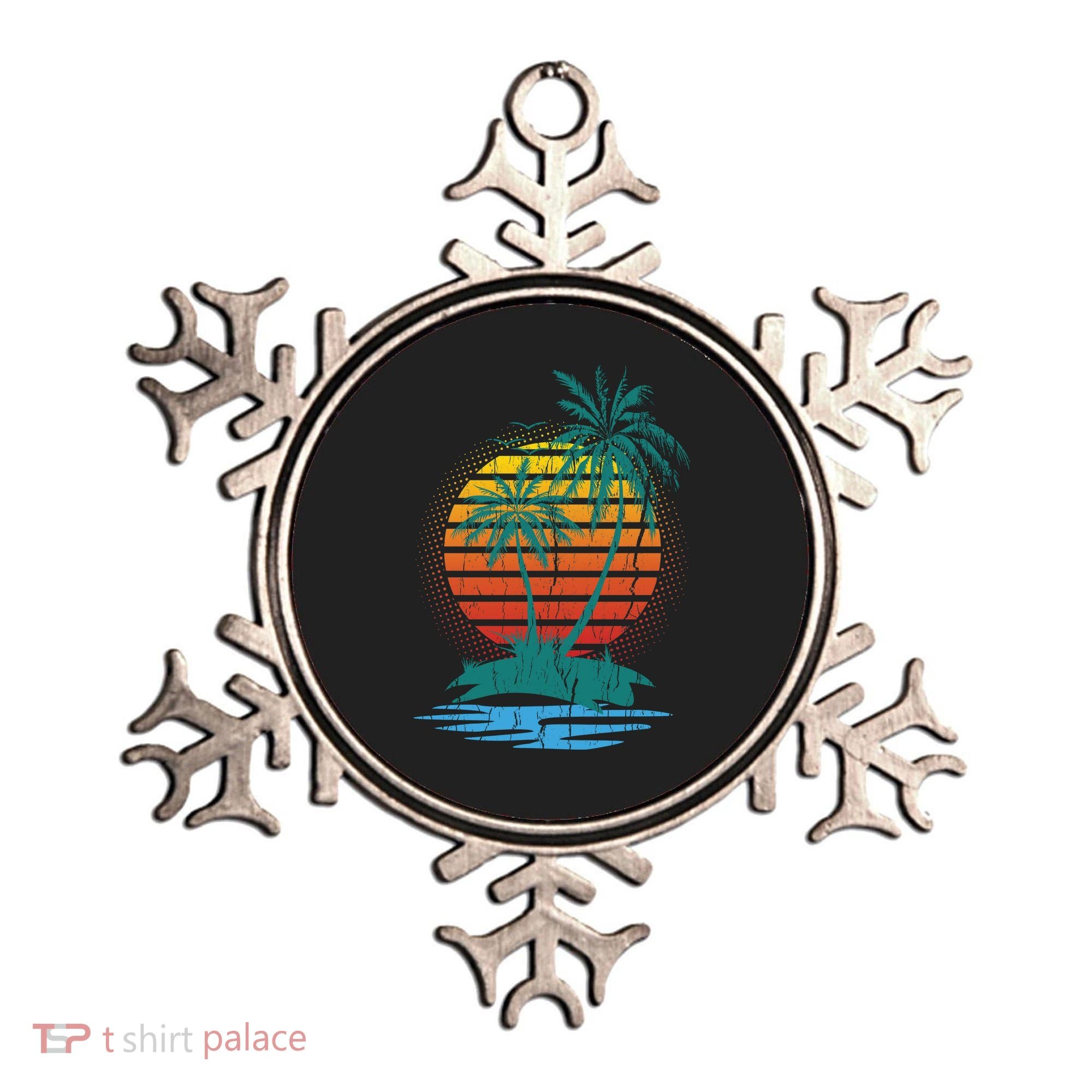 Retro Tropical Island Ornament