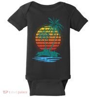 Retro Tropical Island Baby Bodysuit thumb 0
