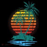 Retro Tropical Island Baby Bodysuit thumb 2