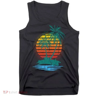 Retro Tropical Island Tank Top
