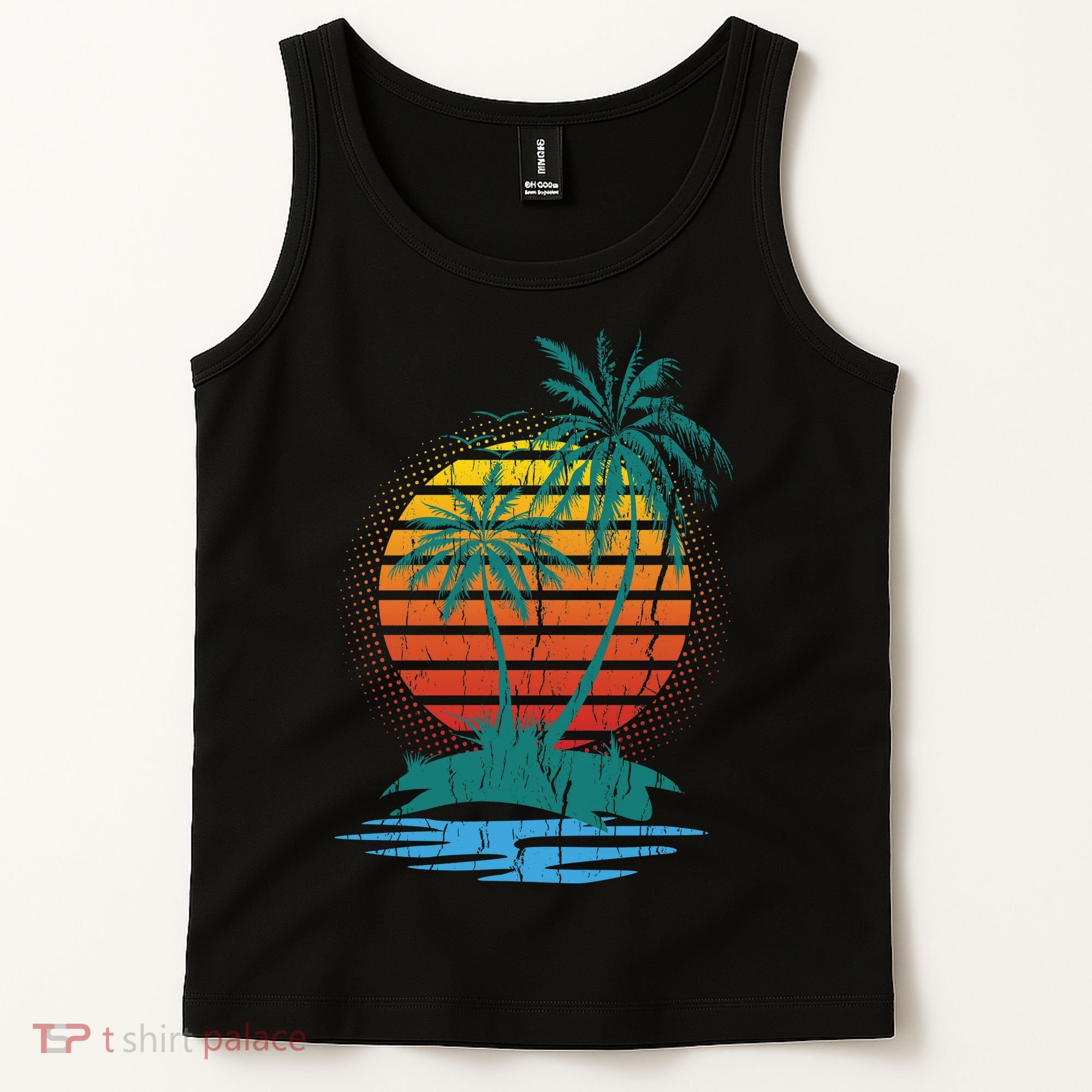 Retro Tropical Island Tank Top