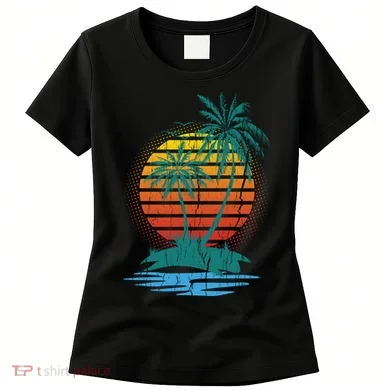 Retro Tropical Island Women's T-Shirt