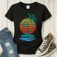 Retro Tropical Island Women's T-Shirt thumb 3