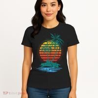 Retro Tropical Island Women's T-Shirt thumb 4