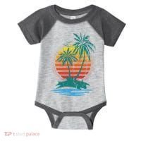 Retro Tropical Island Infant Baby Jersey Bodysuit thumb 0