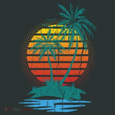 Retro Tropical Island Infant Baby Jersey Bodysuit