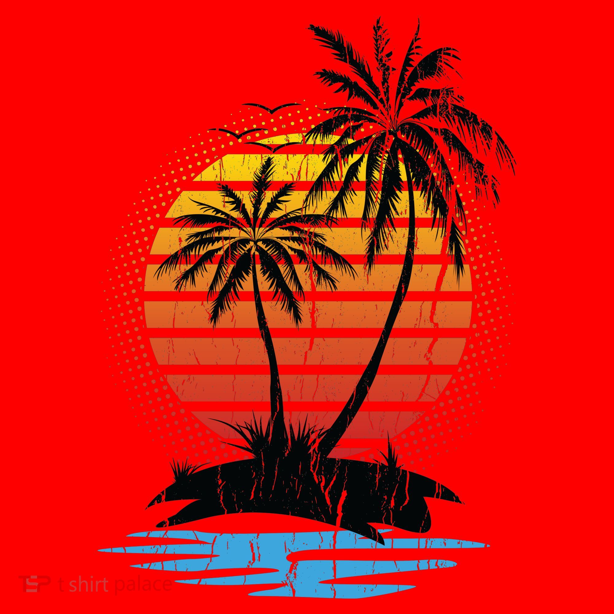 Retro Tropical Island Santa Hat