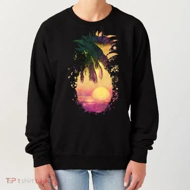 Retro Tropical Pineapple Women's Sweatshirt
