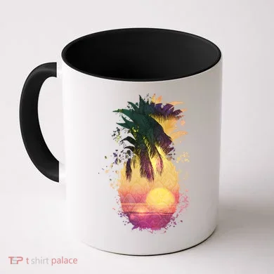 Retro Tropical Pineapple Coffee Mug