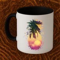 Retro Tropical Pineapple Coffee Mug thumb 2