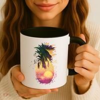 Retro Tropical Pineapple Coffee Mug thumb 3