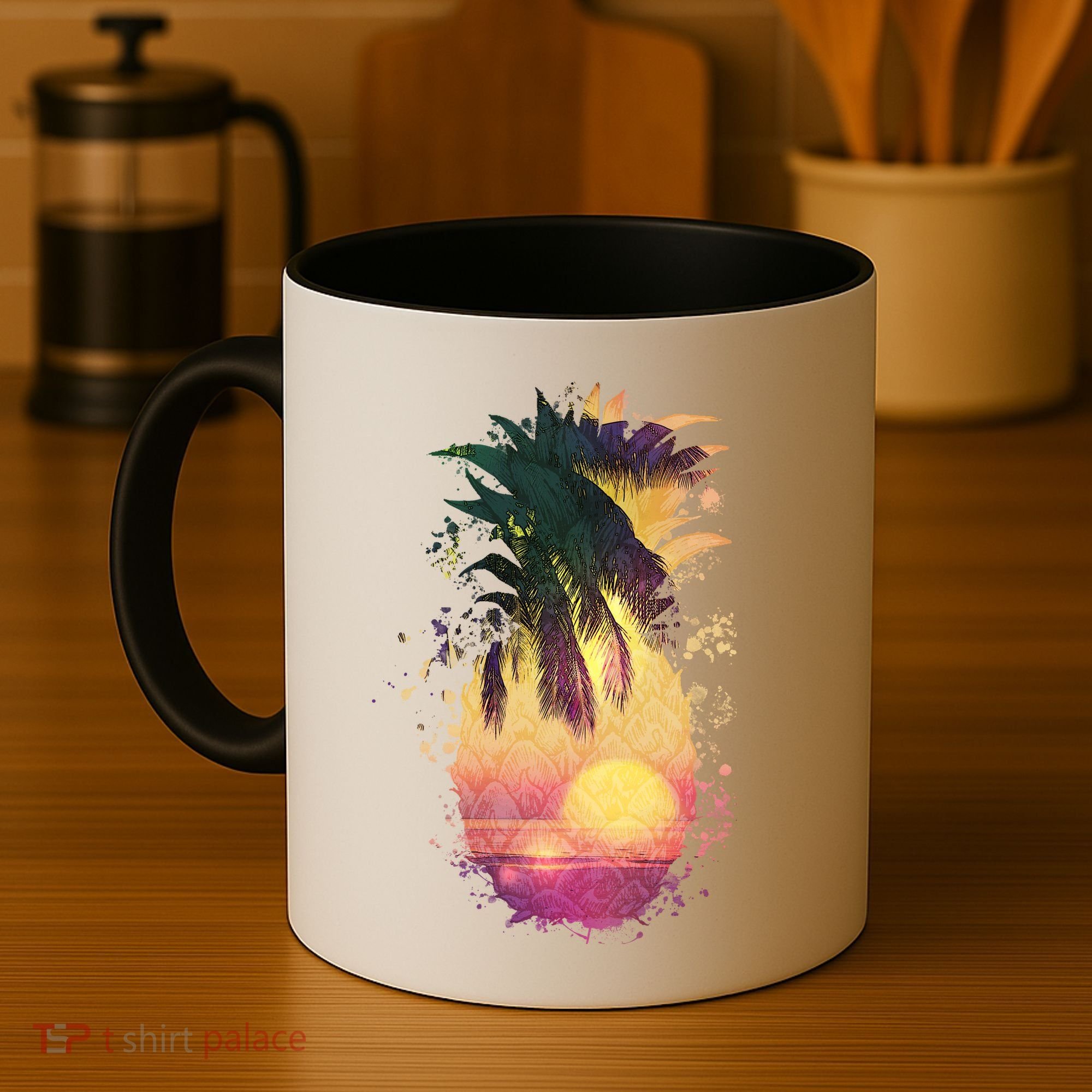 Retro Tropical Pineapple Coffee Mug