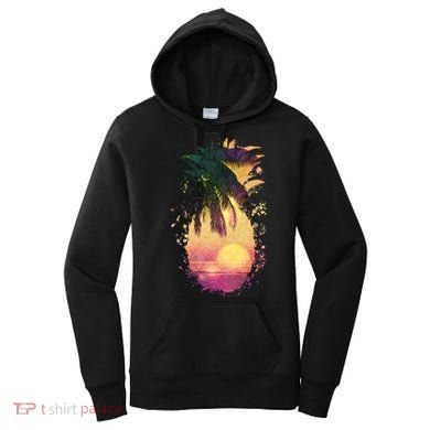 Retro Tropical Pineapple Women's Hoodie