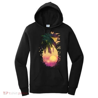 Retro Tropical Pineapple Women's Hoodie