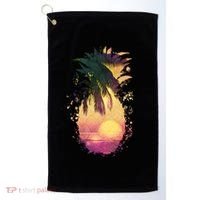 Retro Tropical Pineapple Golf Towel thumb 0