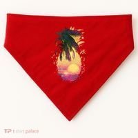 Retro Tropical Pineapple USA-Made Doggie Bandana thumb 0