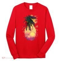 Retro Tropical Pineapple Long Sleeve Shirt thumb 0