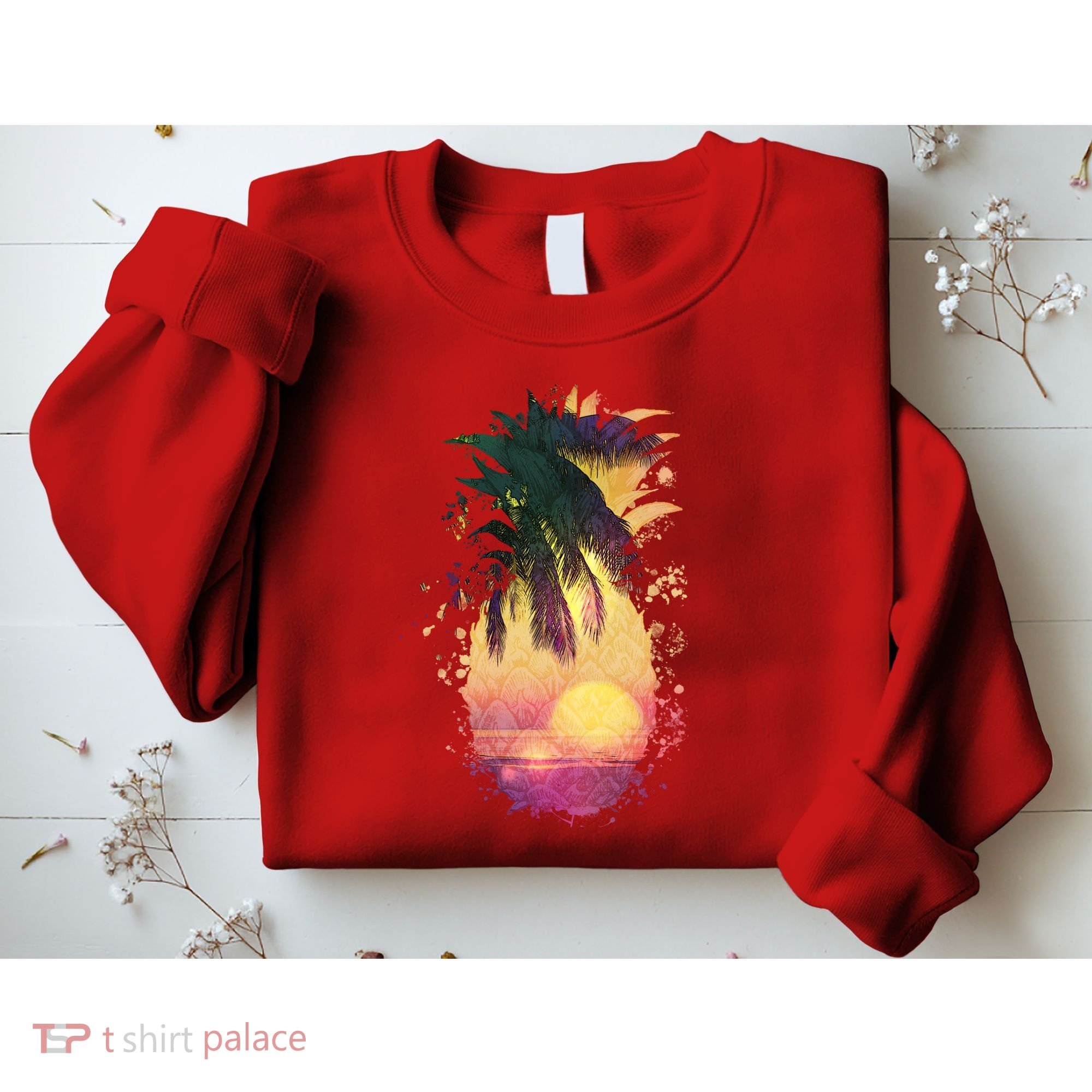 Retro Tropical Pineapple Sweatshirt