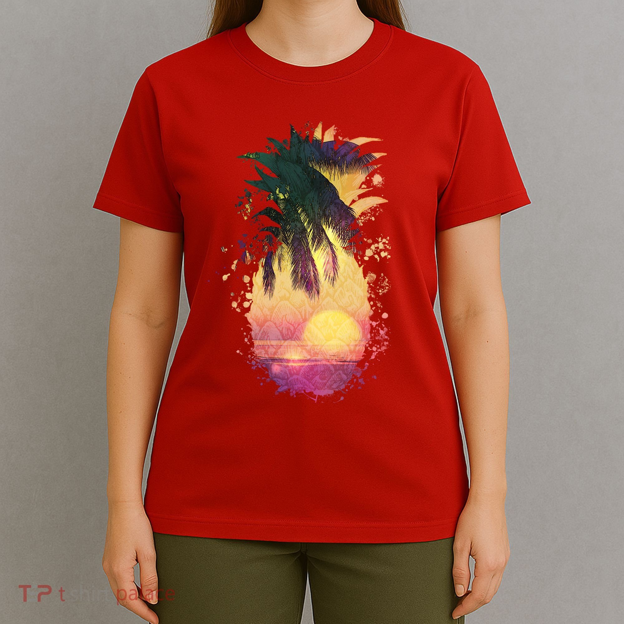 Retro Tropical Pineapple T-Shirt