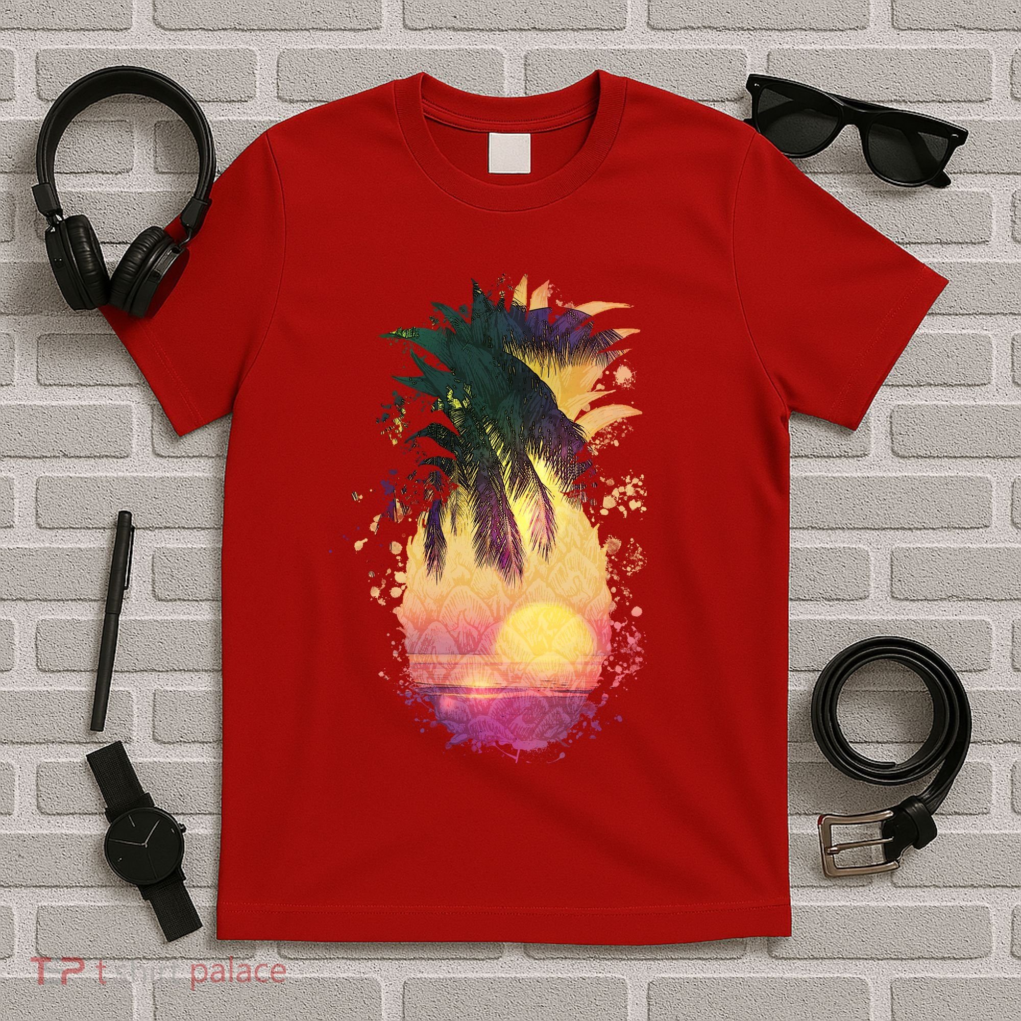 Retro Tropical Pineapple T-Shirt