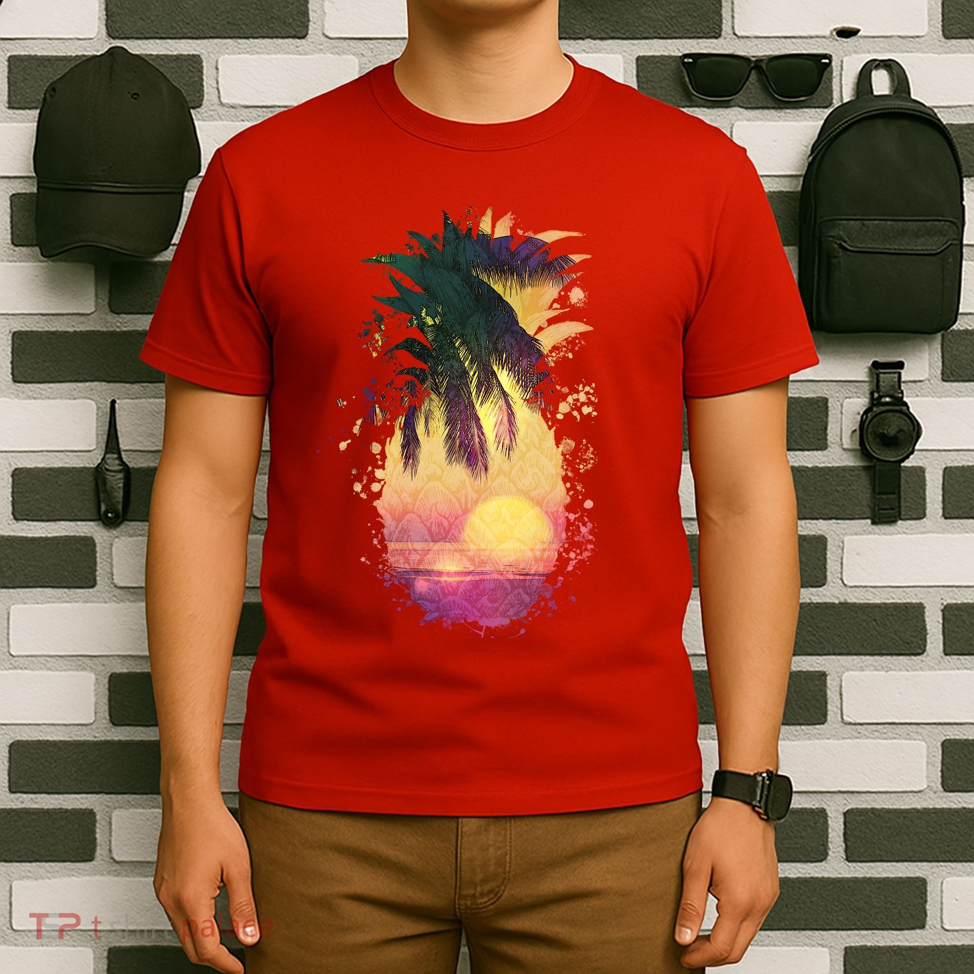 Retro Tropical Pineapple T-Shirt