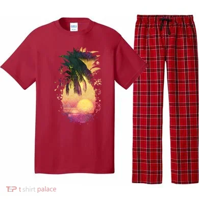 Retro Tropical Pineapple Pajama Set