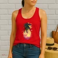 Retro Tropical Pineapple Women's Tank Top thumb 2