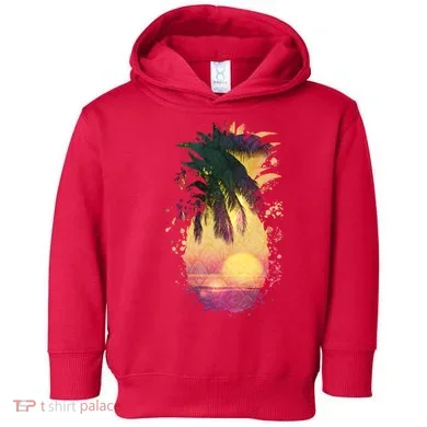 Retro Tropical Pineapple Toddler Hoodie