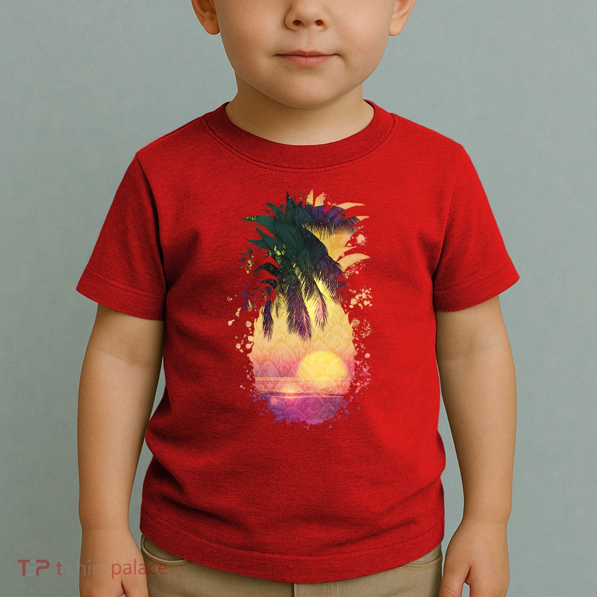 Retro Tropical Pineapple Toddler T-Shirt