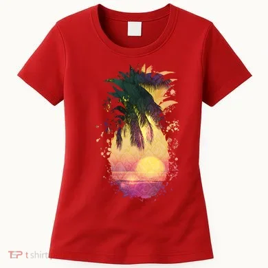 Retro Tropical Pineapple Women's T-Shirt