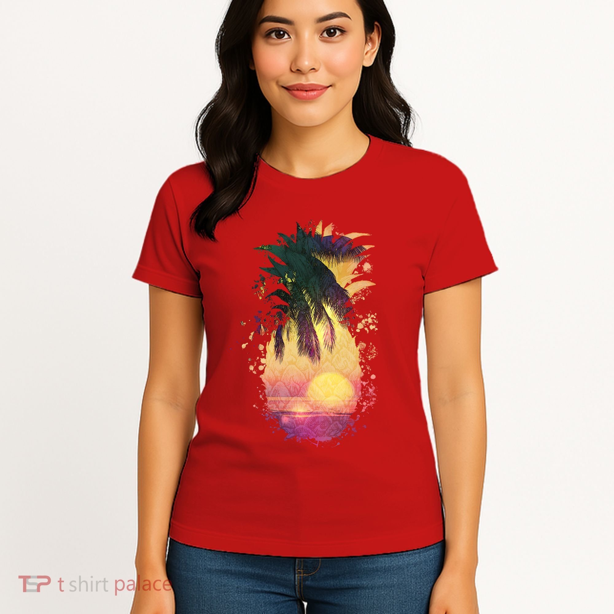 Retro Tropical Pineapple Women's T-Shirt