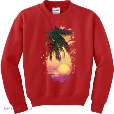 Retro Tropical Pineapple Kids Sweatshirt