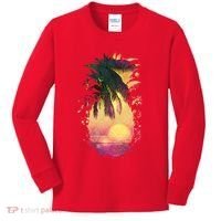 Retro Tropical Pineapple Kids Long Sleeve Shirt thumb 0