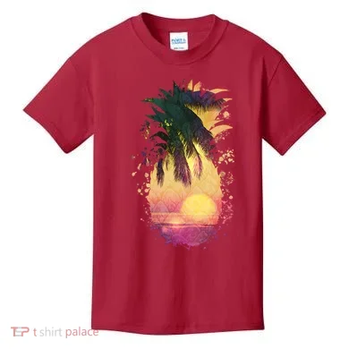 Retro Tropical Pineapple Kids T-Shirt