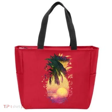 Retro Tropical Pineapple Tote Bag