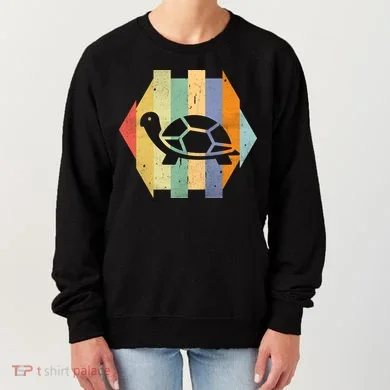 Retro Turtle Silhouette Women's Sweatshirt
