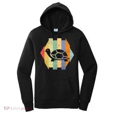 Retro Turtle Silhouette Women's Hoodie