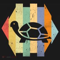 Retro Turtle Silhouette  Ornament thumb 1