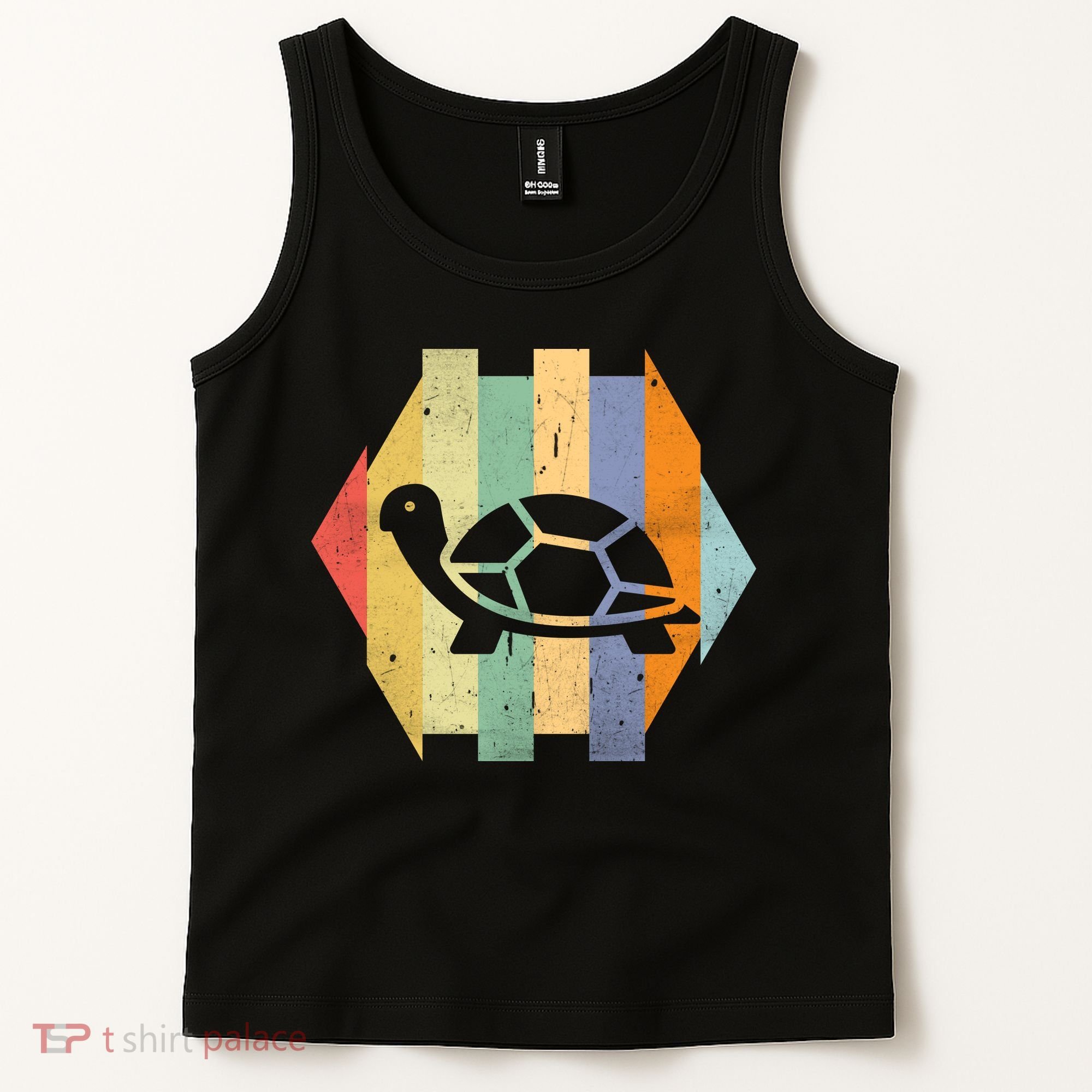 Retro Turtle Silhouette  Tank Top