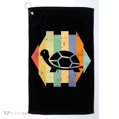 Retro Turtle Silhouette  Golf Towel