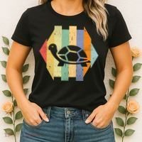 Retro Turtle Silhouette  Women's T-Shirt thumb 2
